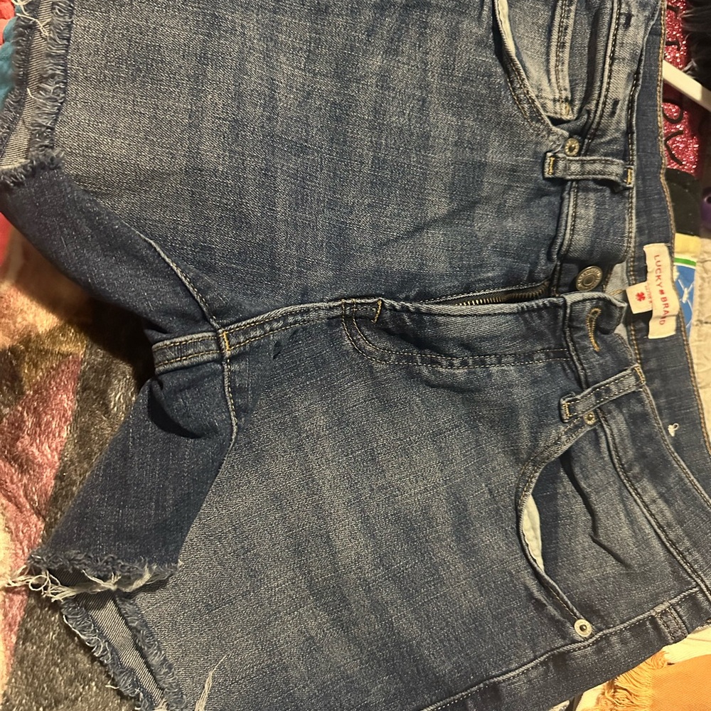 Lucky Brand Women's Dark Blue Denim Shorts
